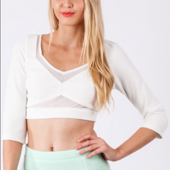 Tops - White Crop Top